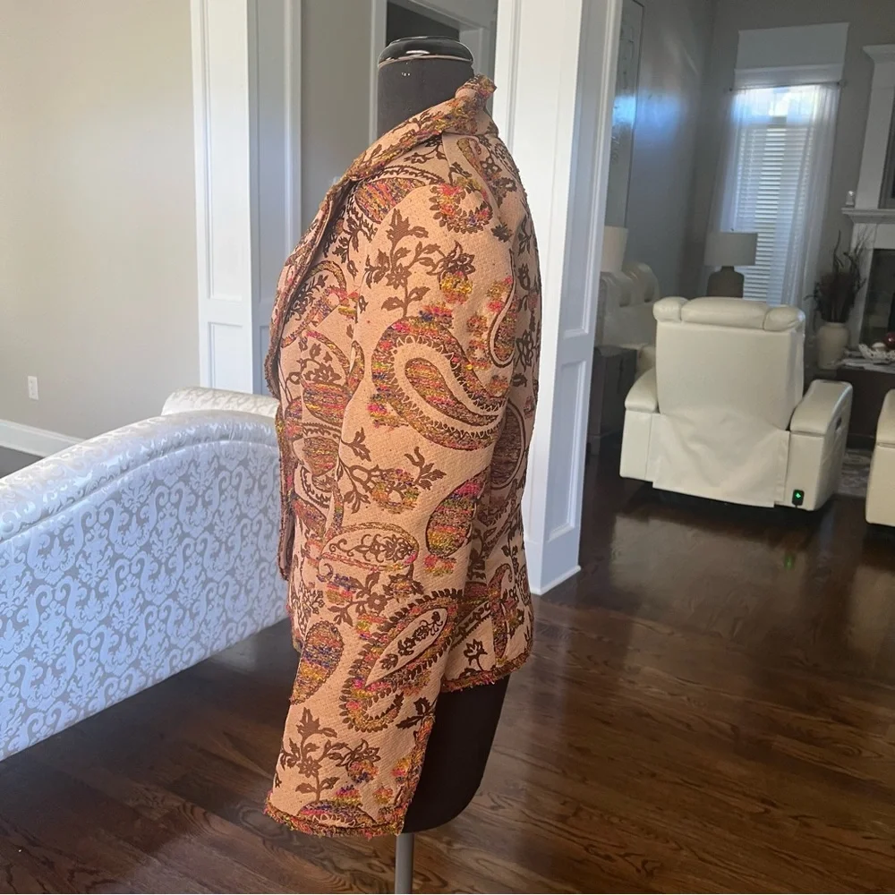 Vision Apparel Women’s Tapestry Blazer Coat - Size 8 - Picture 4 of 8